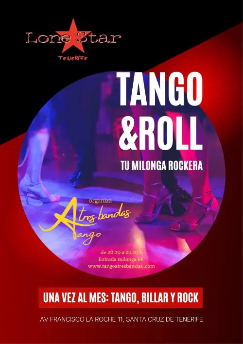 Milonga Tango & Roll, una al mes a las 20:30. Organiza Tango A Tres Bandas